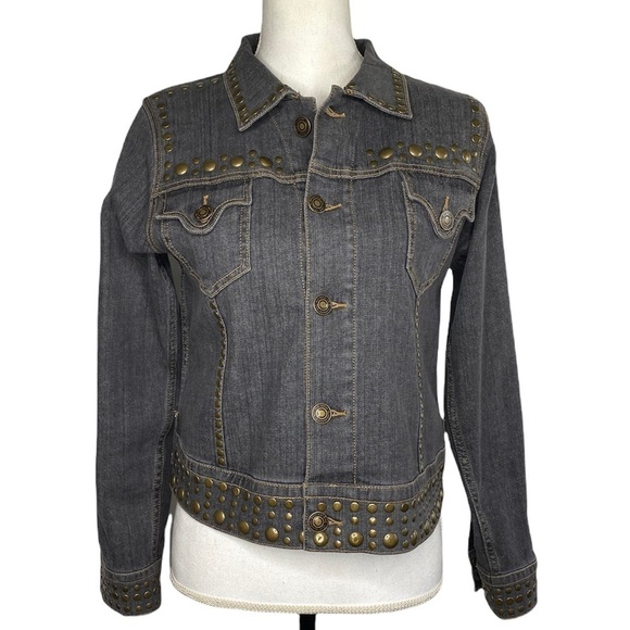 Tasha Polizzi Beaded Denim Jean Jacket - Picture 2 of 11
